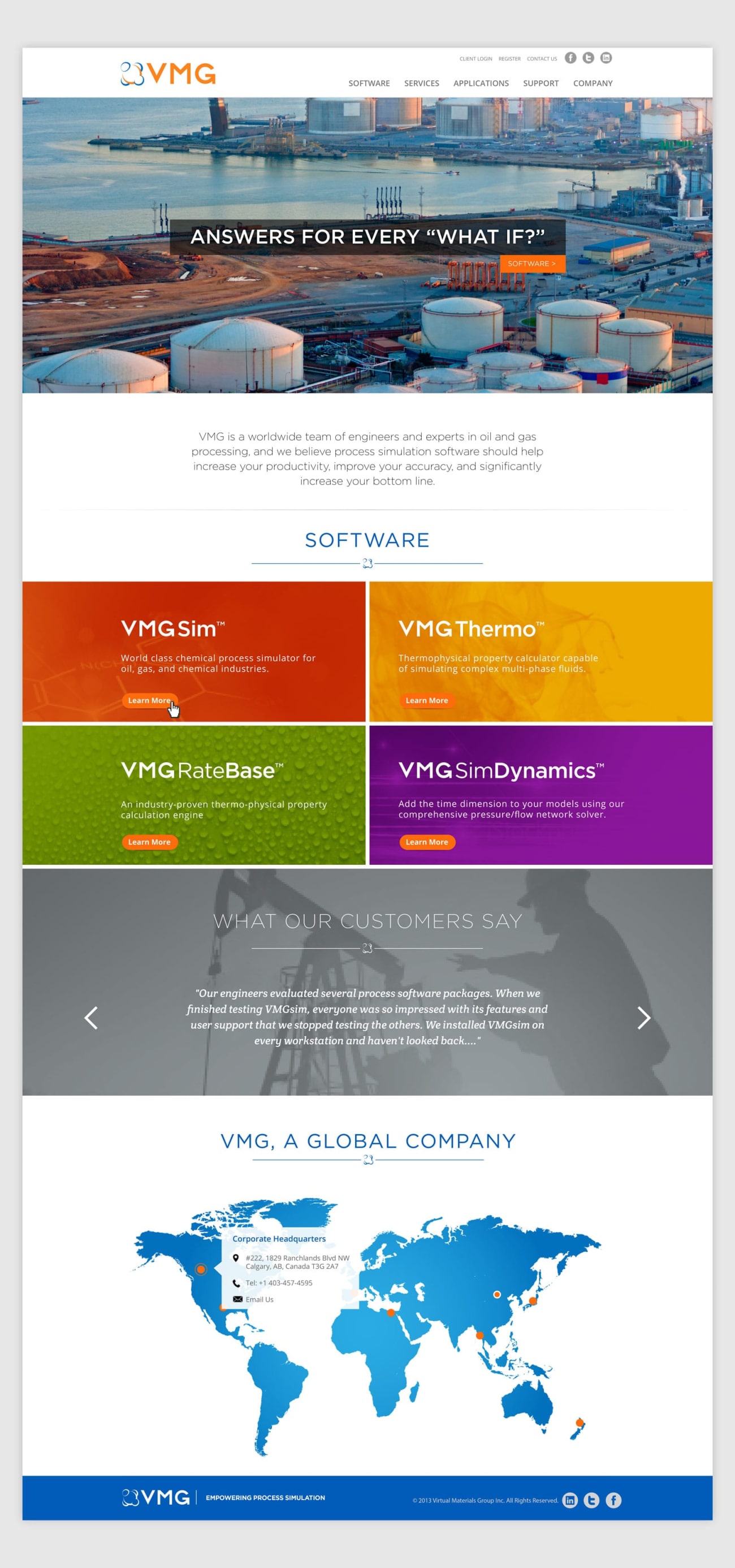 Virtual Materials Group responsive website design