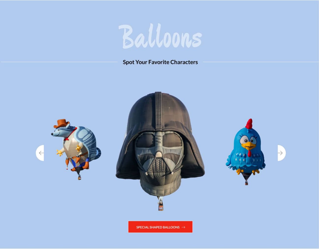 Balloon Fiesta ballon gallery design
