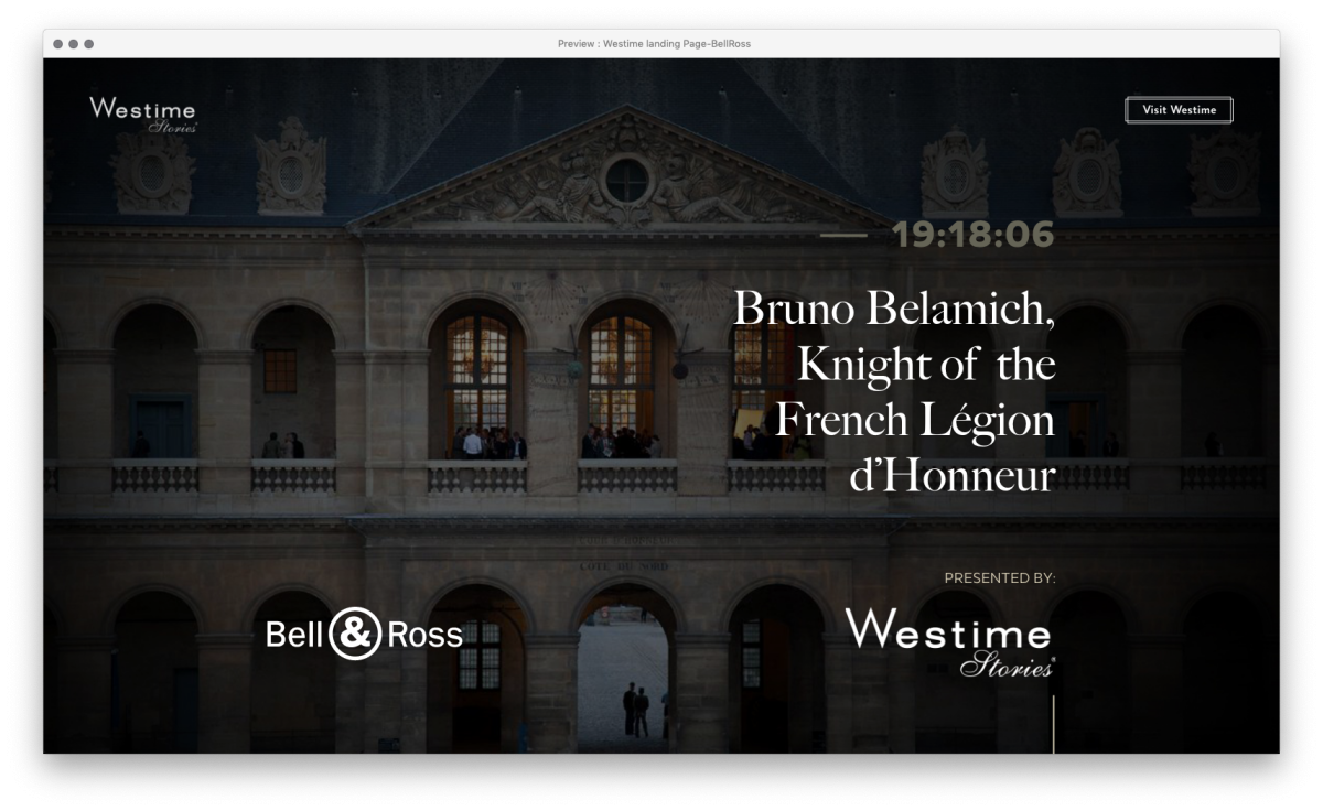 Bell & Rose Westime Stories landing page