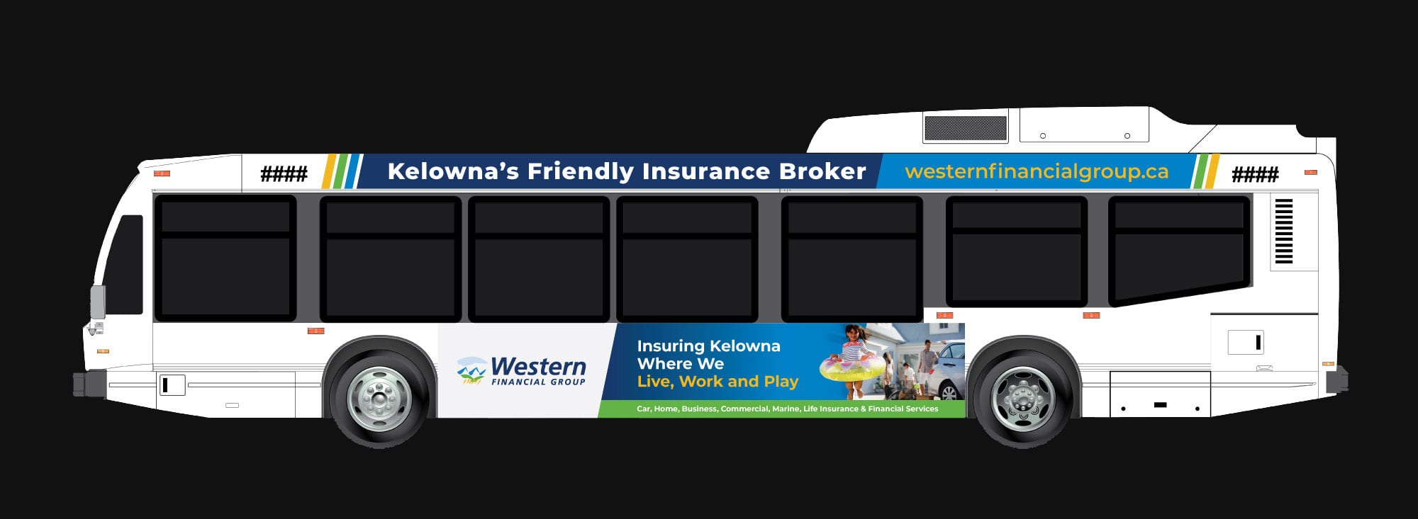 Western Financial bus advertisement design