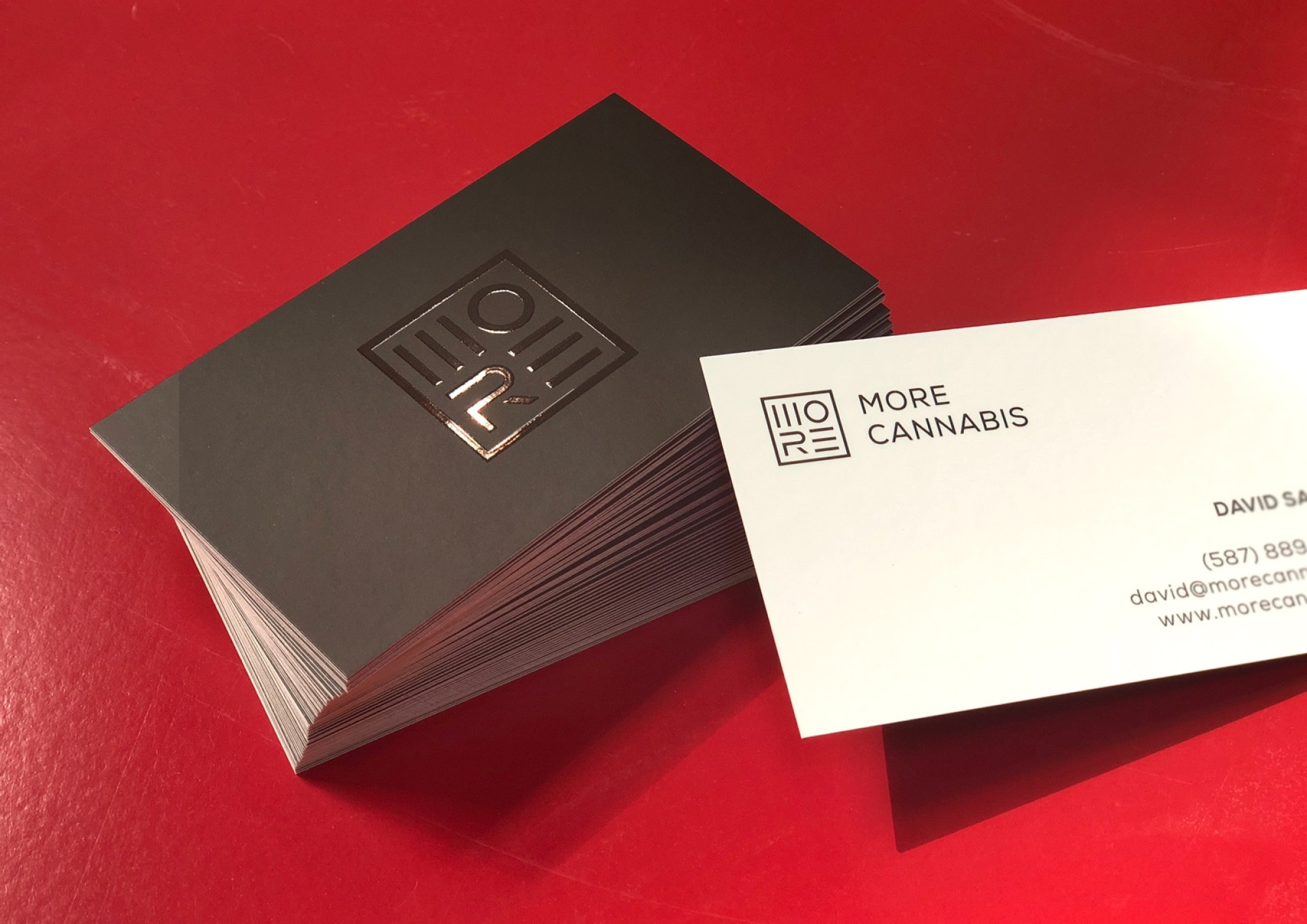 MORE Cannabis business card design