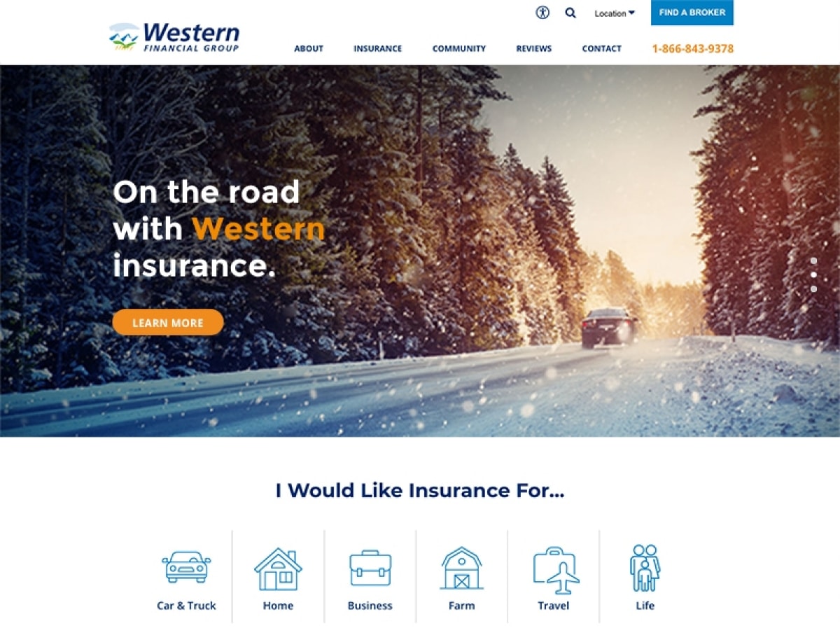 Western Financial Group winter roads banner
