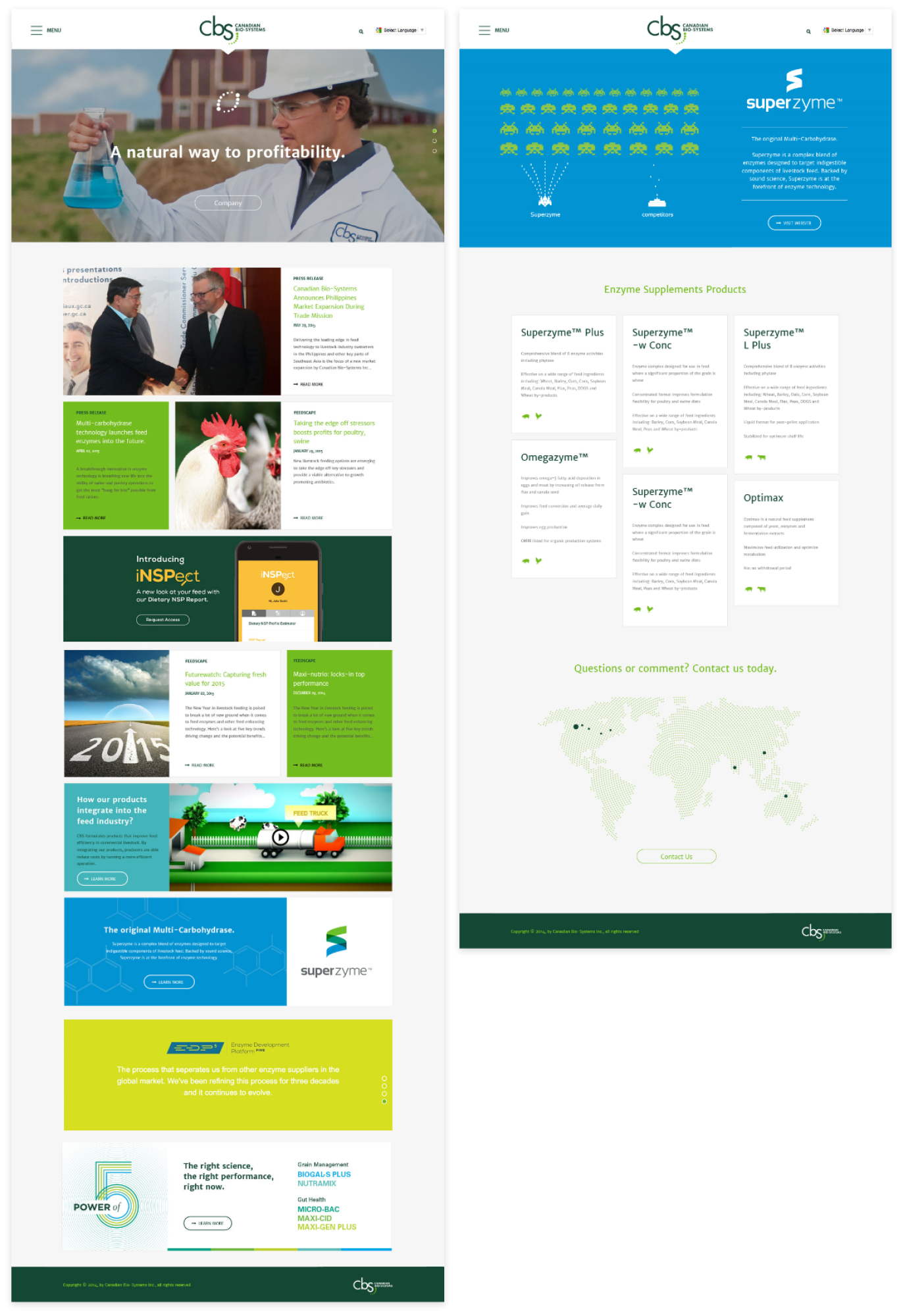 Canadian Bio-Systems web design