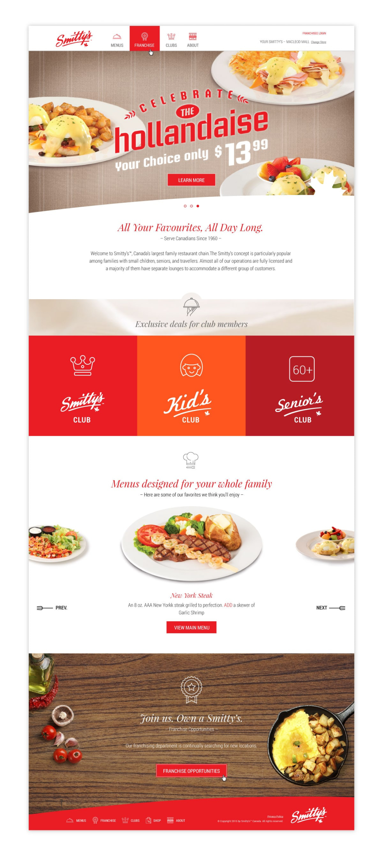 Smitty's Canada responsive web design