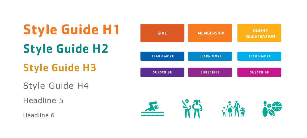 YMCA styleguide and pattern library