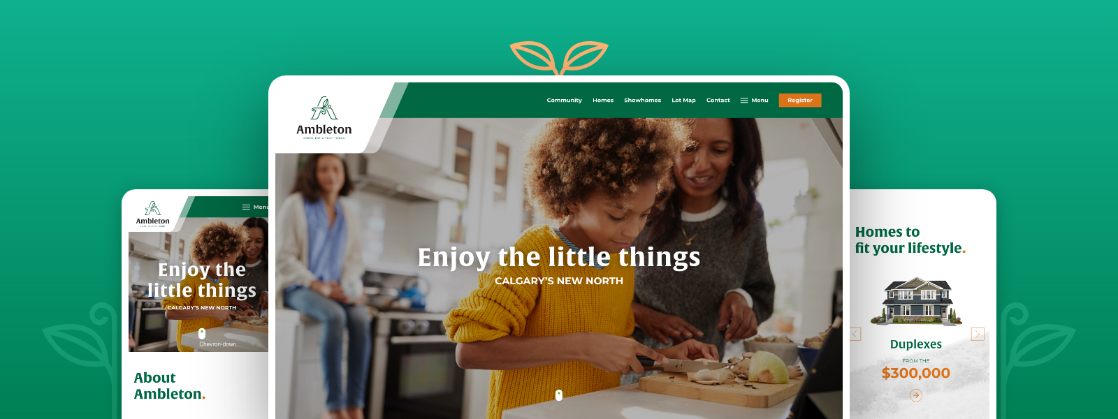 Ambleton community's branding and website design