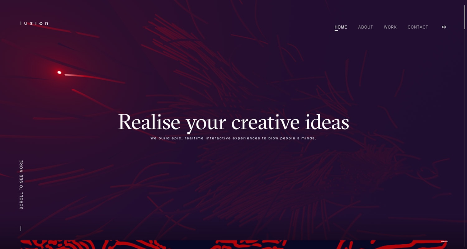 Best design agency website: Lusion