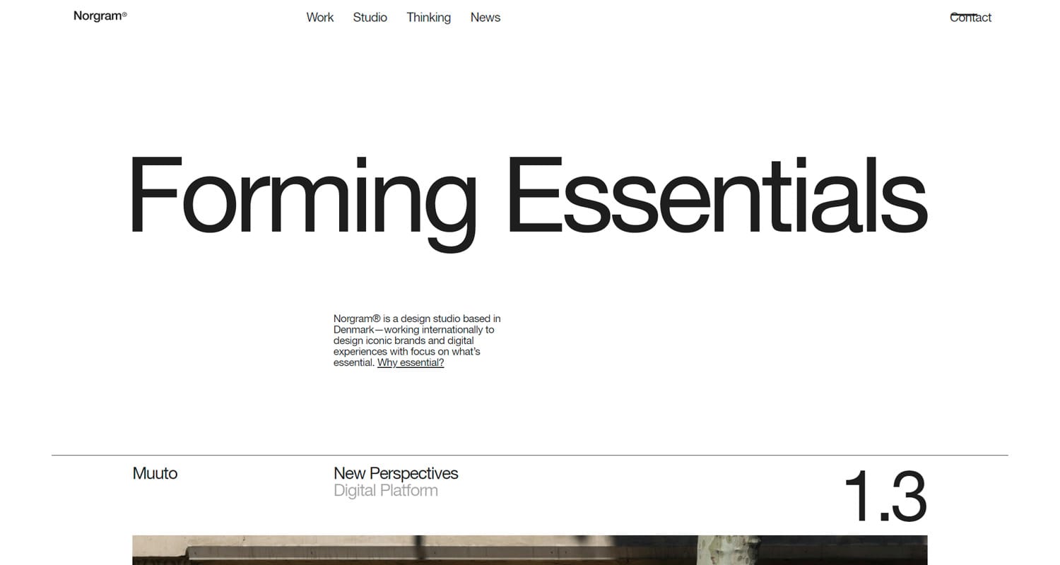 Best design agency website: Norgram