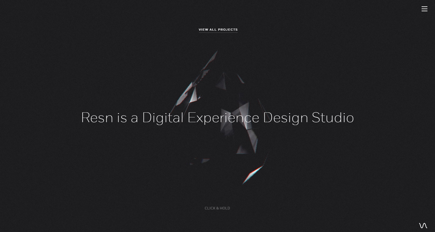 Best design agency website: Resn