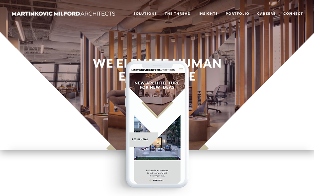 Best responsive website design: Martinkovic Milford Architecture