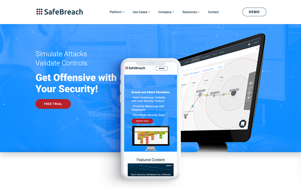 Best responsive website: Safebreach