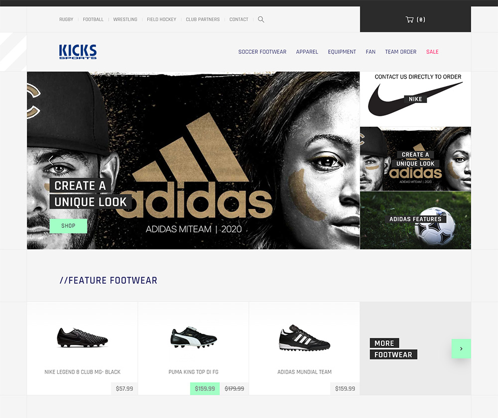 ecommerce website design with beautiful photos