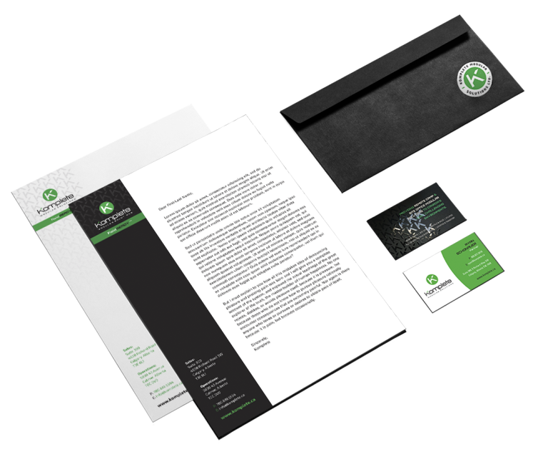 Komplete Modular stationery design