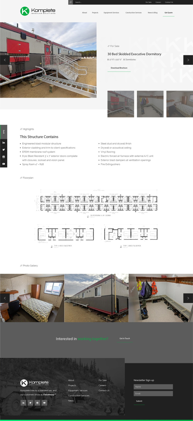 Komplete Modular web page design