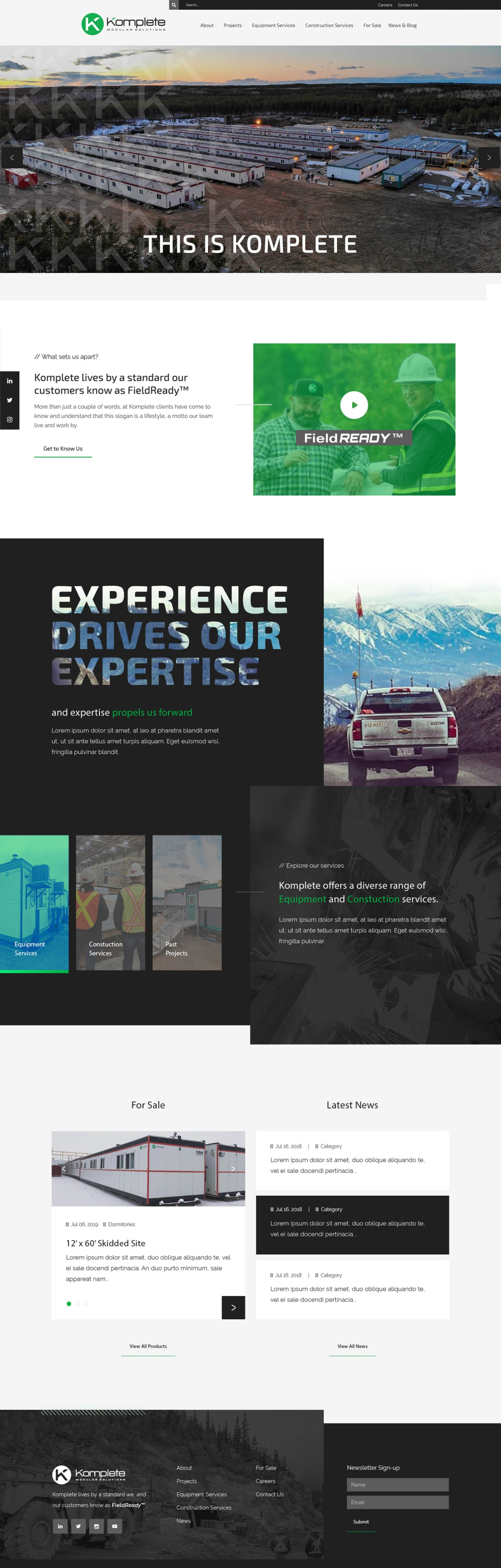 Komplete Modular website design