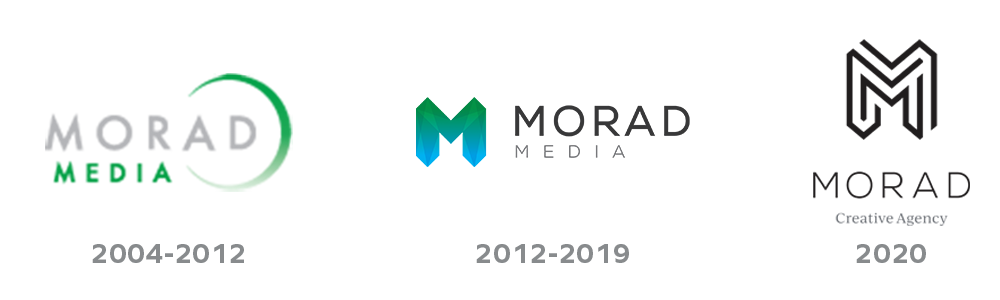 Morad Creative Agency logo redesigns