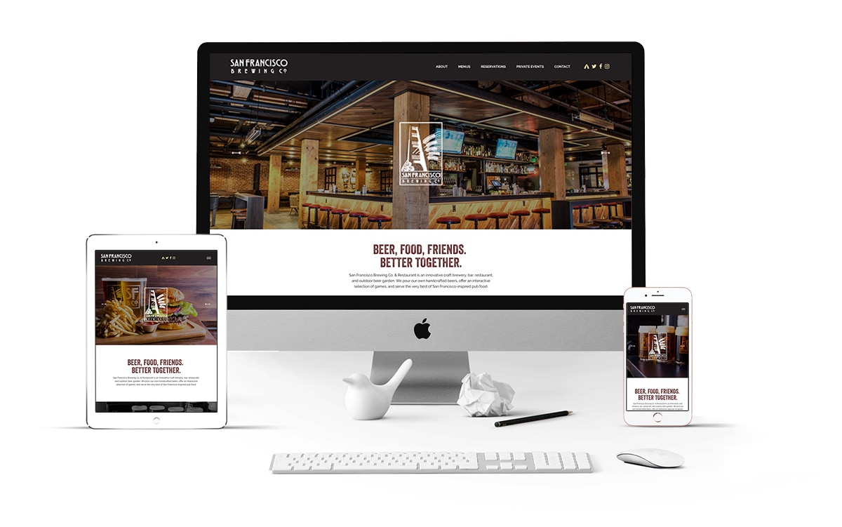 San Francisco Brewing website design by MORAD