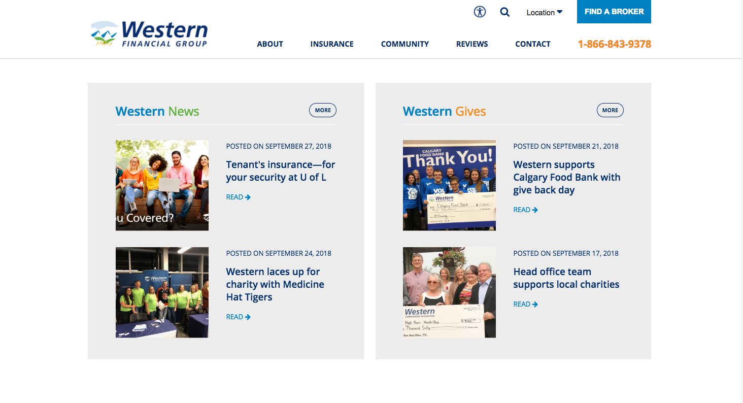 Western Financial Group's blog engine